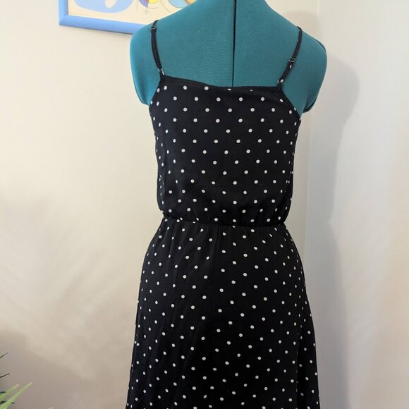 Polka dot spaghetti strap dress with wrap detailing - Picture 3 of 4